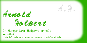 arnold holpert business card